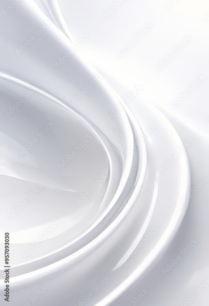 Poster white abstract background with smooth lines