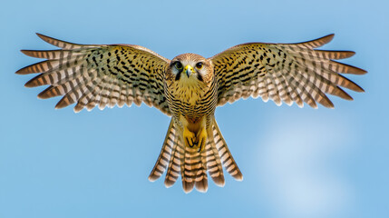 Fototapeta premium Majestic Falcon in Flight: A Stunning Bird of Prey