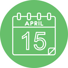 15 April Vector Icon Design