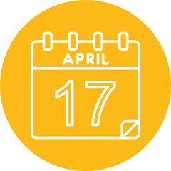 17 April Vector Icon Design