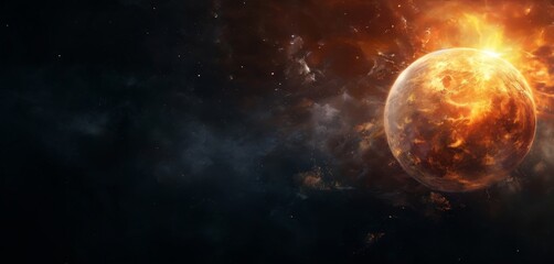 planet in the middle nebula