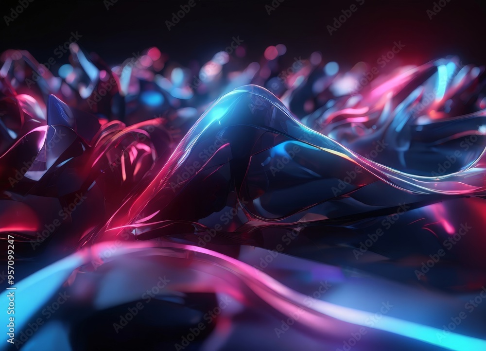 Poster abstract background with colorful lines