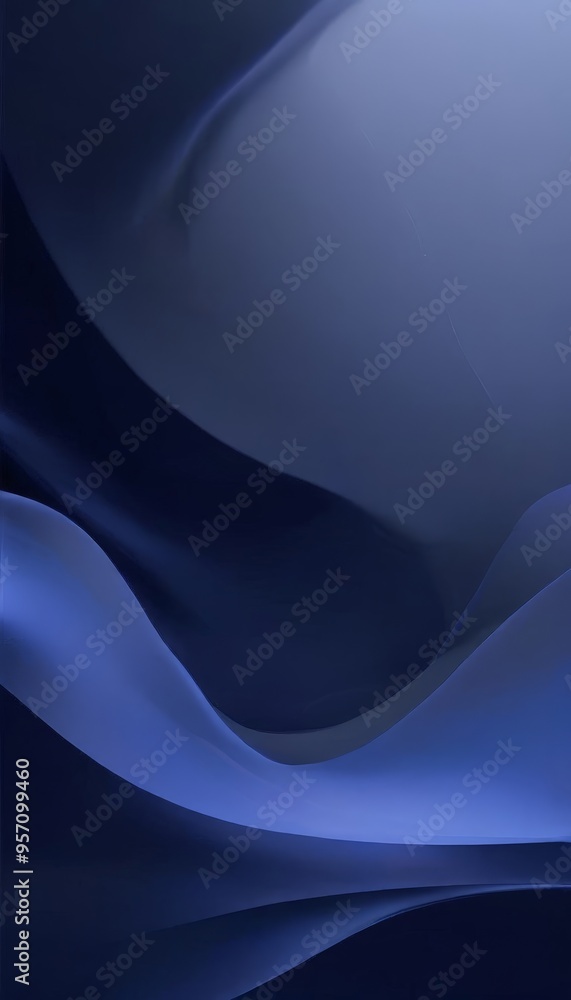 Poster blue abstract background with curved curve