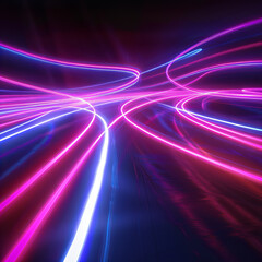 Neon Pink Energy Flow symbolizing AI Data Transfer - Generativ AI