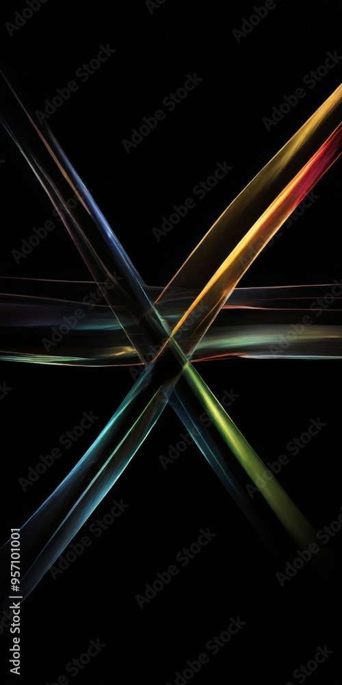 Poster black background with cross pattern