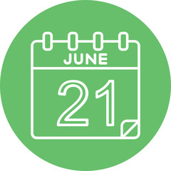 21 June Vector Icon Design