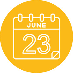 23 June Vector Icon Design