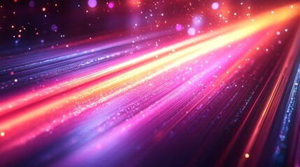 Fototapeta premium Abstract Scientific Background with Fluorescent Vertical Lines Glowing in Ultraviolet Light: A Fantastic Wallpaper Design