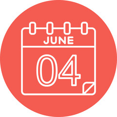 4 June Vector Icon Design