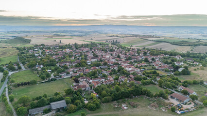 The city of Charroux in Auvergne in France