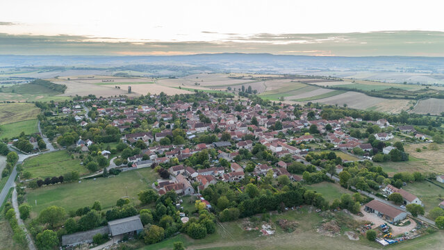 The city of Charroux in Auvergne in France