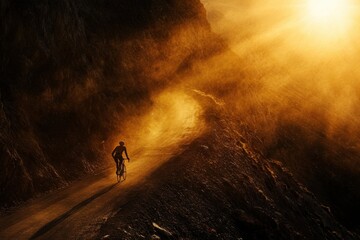 Fototapeta premium Cycling into the Light