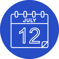 12 July Vector Icon Design