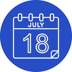 18 July Vector Icon Design