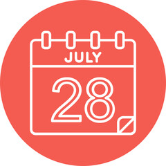 28 July Vector Icon Design