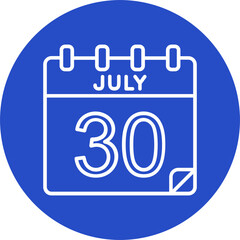 30 July Vector Icon Design
