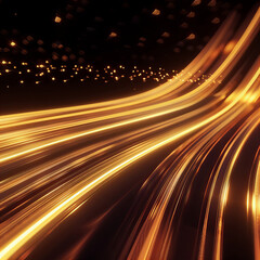 Golden Energy Flow symbolizing AI Data Transfer - Generativ AI