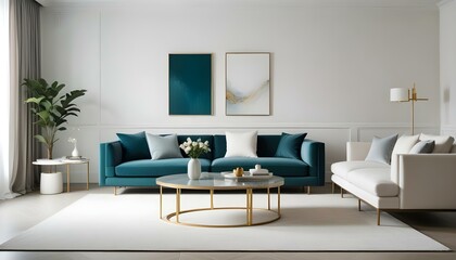 Photo interior modern design room 3d illustration