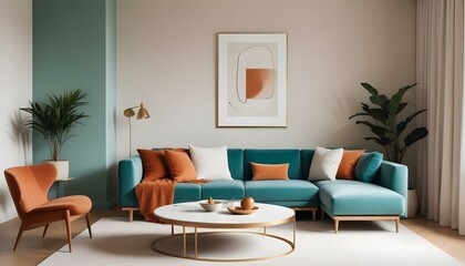 Photo interior modern design room 3d illustration