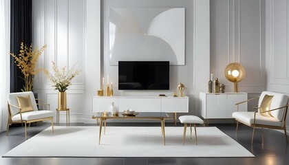 Photo interior modern design room 3d illustration