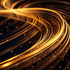 Golden Energy Flow symbolizing AI Data Transfer - Generativ AI