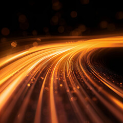 Golden Energy Flow symbolizing AI Data Transfer - Generativ AI