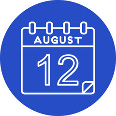 12 August Vector Icon Design
