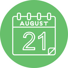 21 August Vector Icon Design