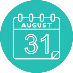 31 August Vector Icon Design
