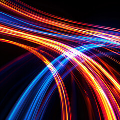 Colorful Neon Energy Flow symbolizing AI Data Transfer - Generativ AI