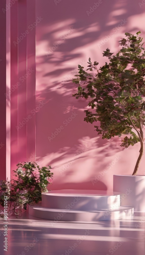 Wall mural pink wall