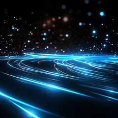 Blue Energy Flow symbolizing AI Data Transfer