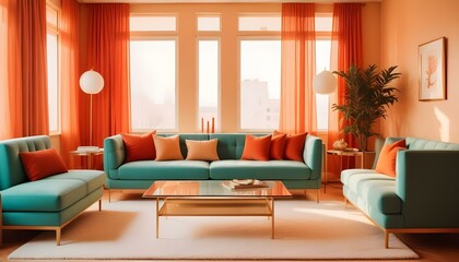Photo interior modern design room 3d illustration
