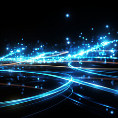 Blue Energy Flow symbolizing AI Data Transfer