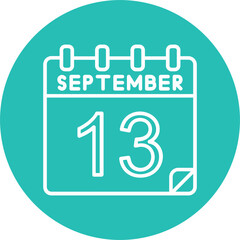 13 September Vector Icon Design