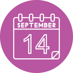 14 September Vector Icon Design