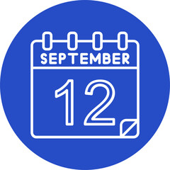 12 September Vector Icon Design