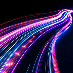 Colorful Neon Energy Flow symbolizing AI Data Transfer - Generativ AI