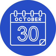 30 October Vector Icon Design