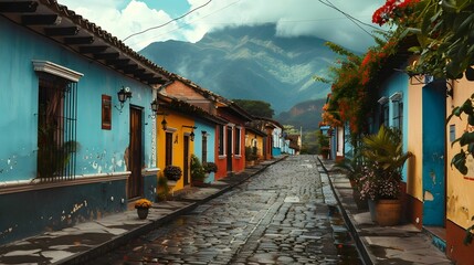  LATIN TRADITIONAL LITTLE TOWN. BACKGROUND. WALLPAPER  