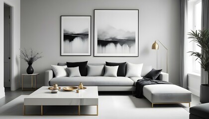 Photo interior modern design room 3d illustration