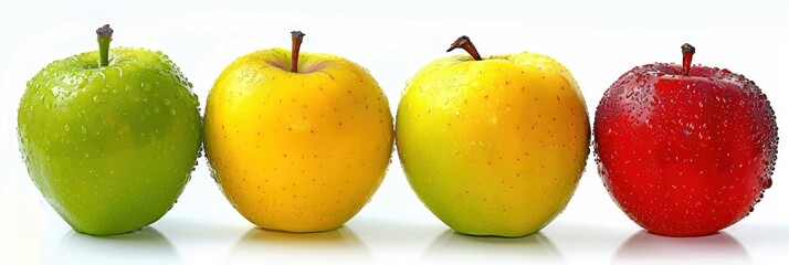 Apple fruit over white background