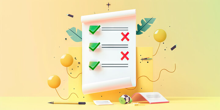 Safety training progress chart, indicating progress in mandatory courses with a green checkmark and a red x, on a light yellow background.