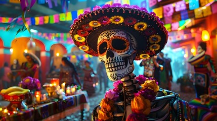 MEXICAN FIESTA. BACKGROUND. WALLPAPER  CONCEPT