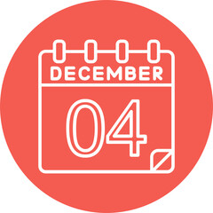 4 December Vector Icon Design