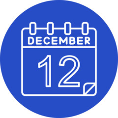 12 December Vector Icon Design