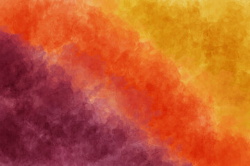 Watercolor light brown yellow orange dust autumn abstract background digital painting.