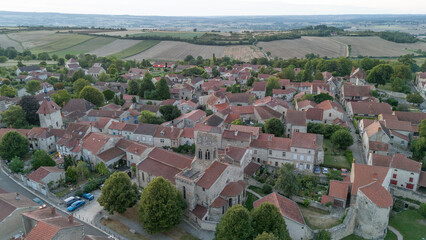 The city of Charroux in Auvergne in France