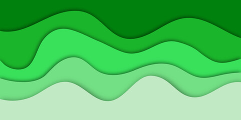 3D abstract background and paper cut shapes.