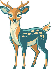 Naklejka premium Deer art victor illustration